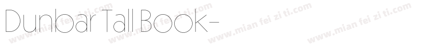 Dunbar Tall Book字体转换